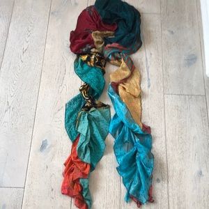Colorful long rayon boho woman’s scarf